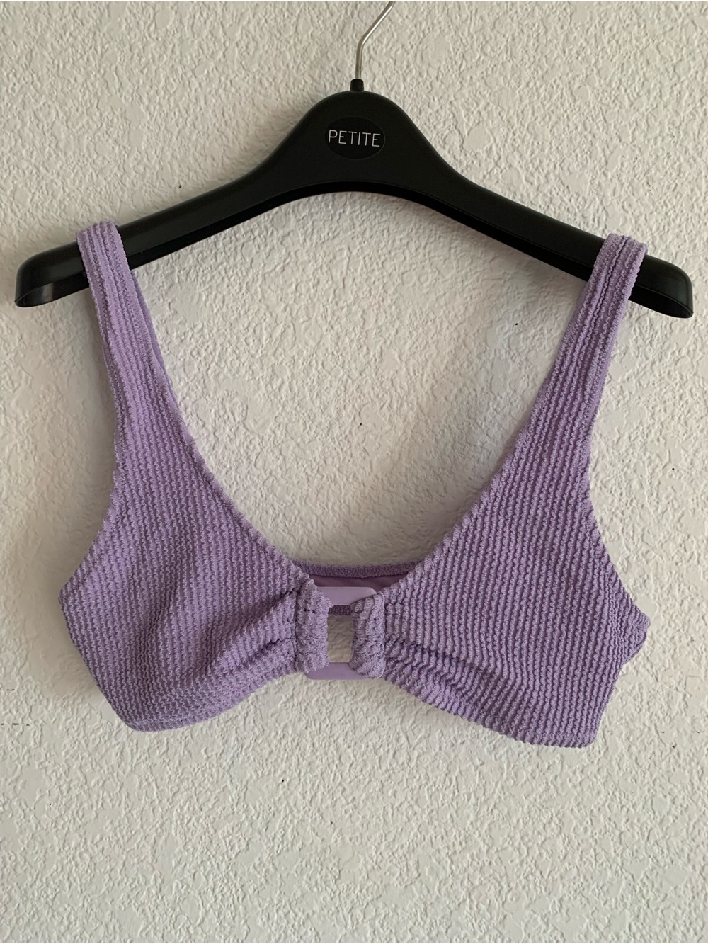 aerie Lilac Textured Scoop Bikini Top